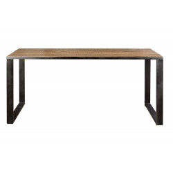 Table à Manger Bois, Métal Marron 180x90x78cm