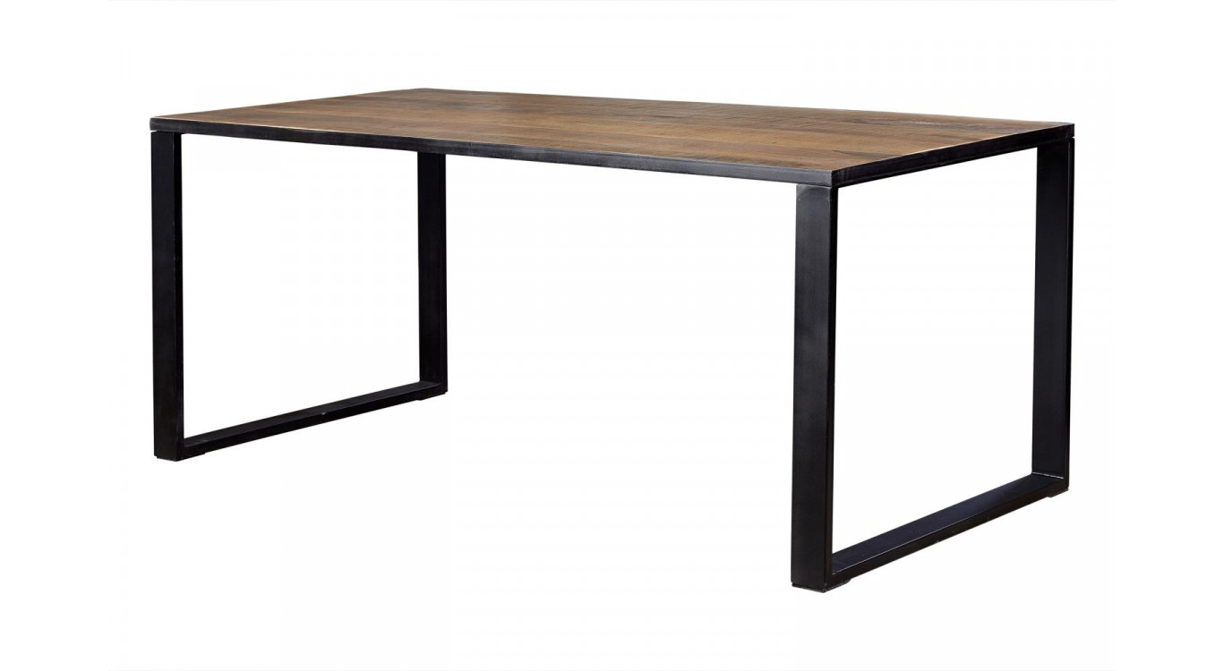 Table à Manger Bois, Métal Marron 180x90x78cm