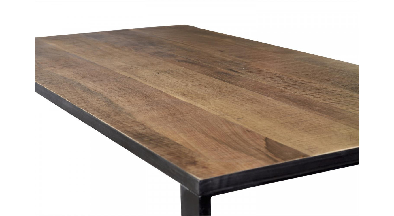 Table à Manger Bois, Métal Marron 180x90x78cm