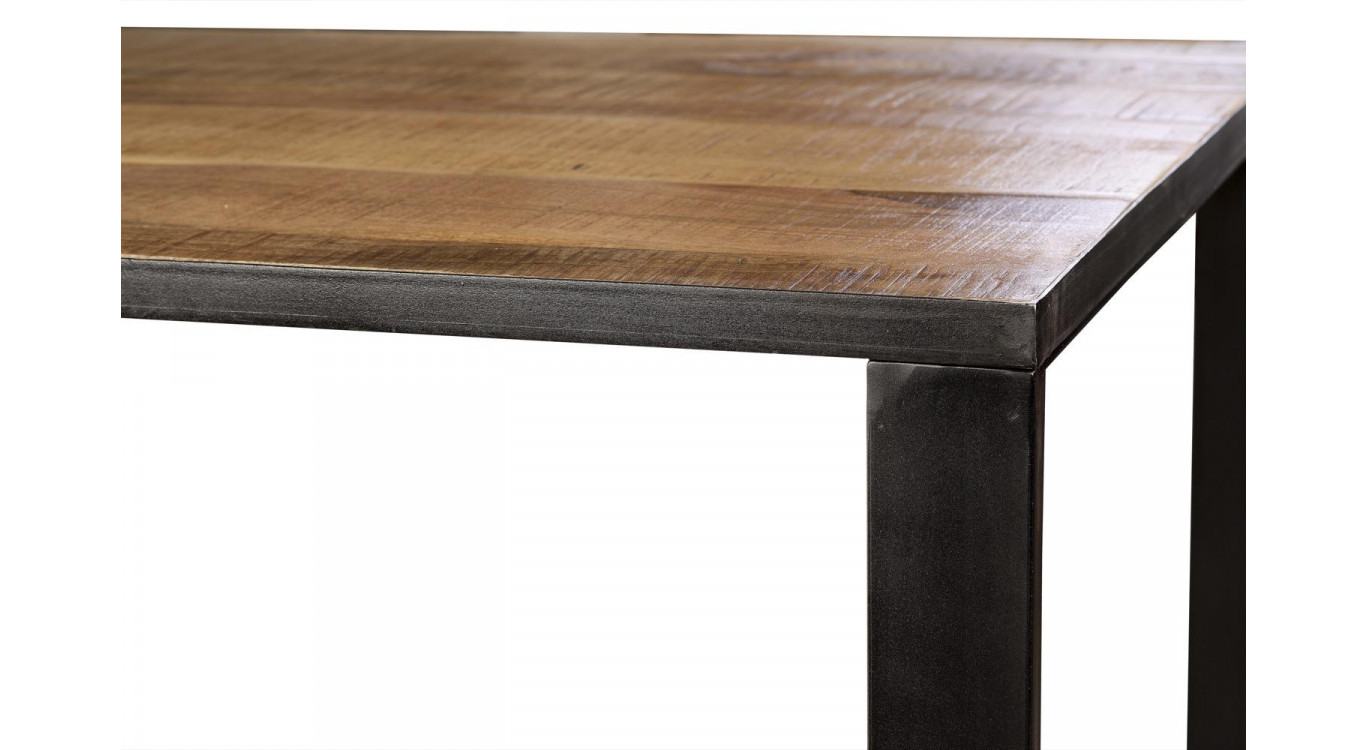 Table à Manger Bois, Métal Marron 180x90x78cm