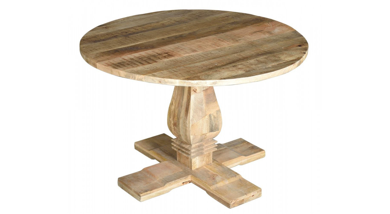 Table à Manger Bois Marron 120x120x77cm