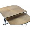 Lot De 2 Tables Basses Bronze, Fer Bronze 55x105x56cm