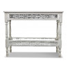 Meuble Console Bois Cerusé Blanc 98x35x77cm