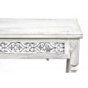 Meuble Console Bois Cerusé Blanc 98x35x77cm