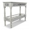 Meuble Console Bois Cerusé Blanc 98x35x77cm