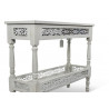 Meuble Console Bois Cerusé Blanc 98x35x77cm