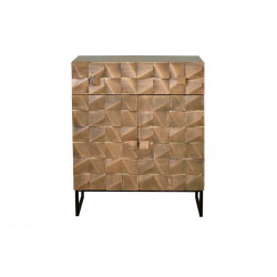 Sideboard 1 Schublade Holz, Bronze Braun 80x42x98cm