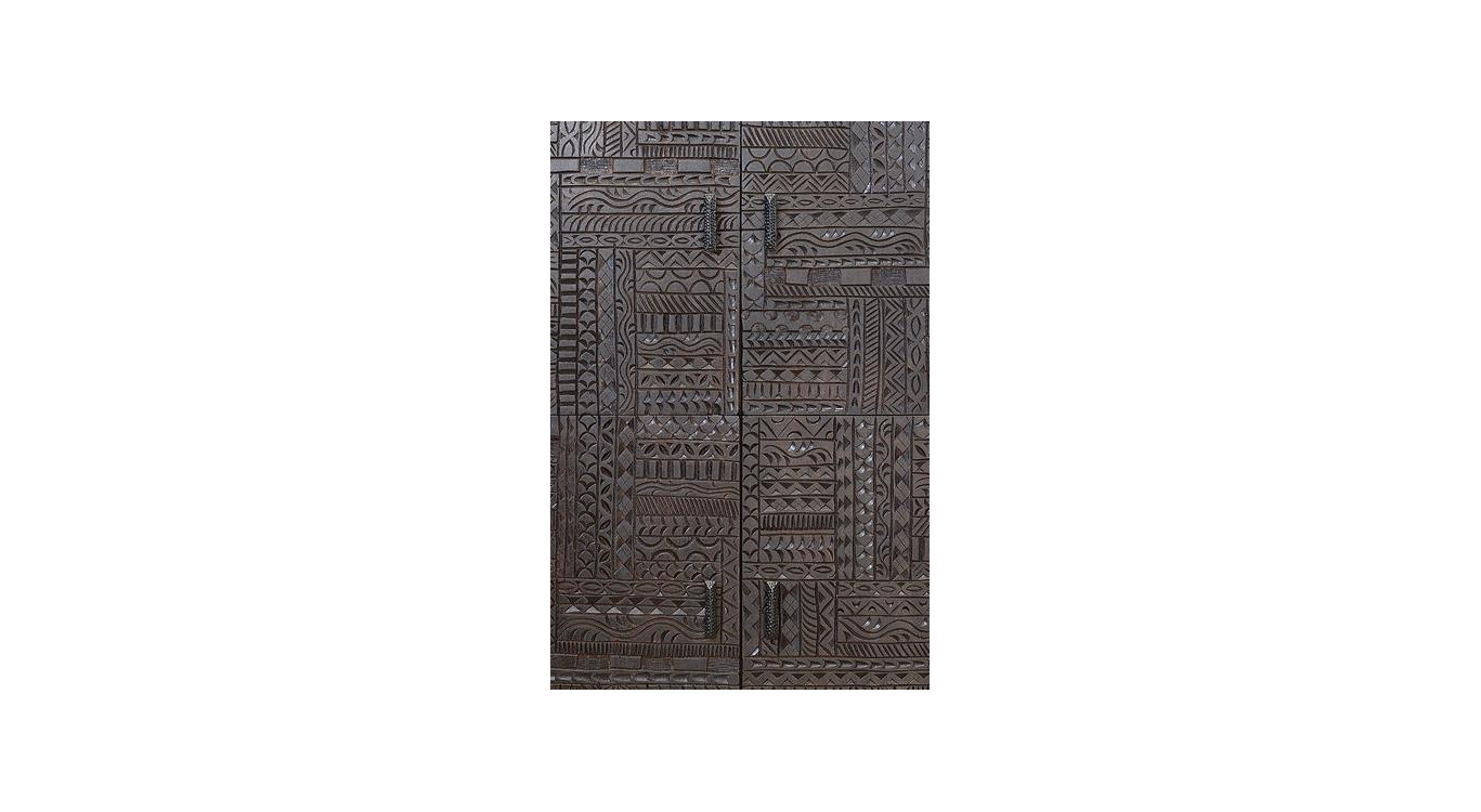 Bahut Bois, Fer Marron 90x40x176cm