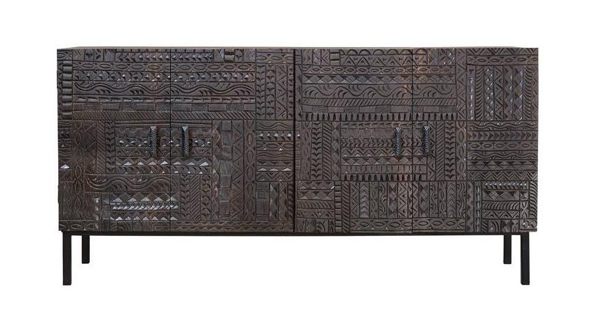 Bahut Bois, Fer Marron 180x40x85cm