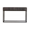 Console 2 Tiroirs Bois, Fer Marron 120x30x76cm