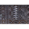 Console 2 Tiroirs Bois, Fer Marron 120x30x76cm