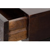 Console 2 Tiroirs Bois, Fer Marron 120x30x76cm