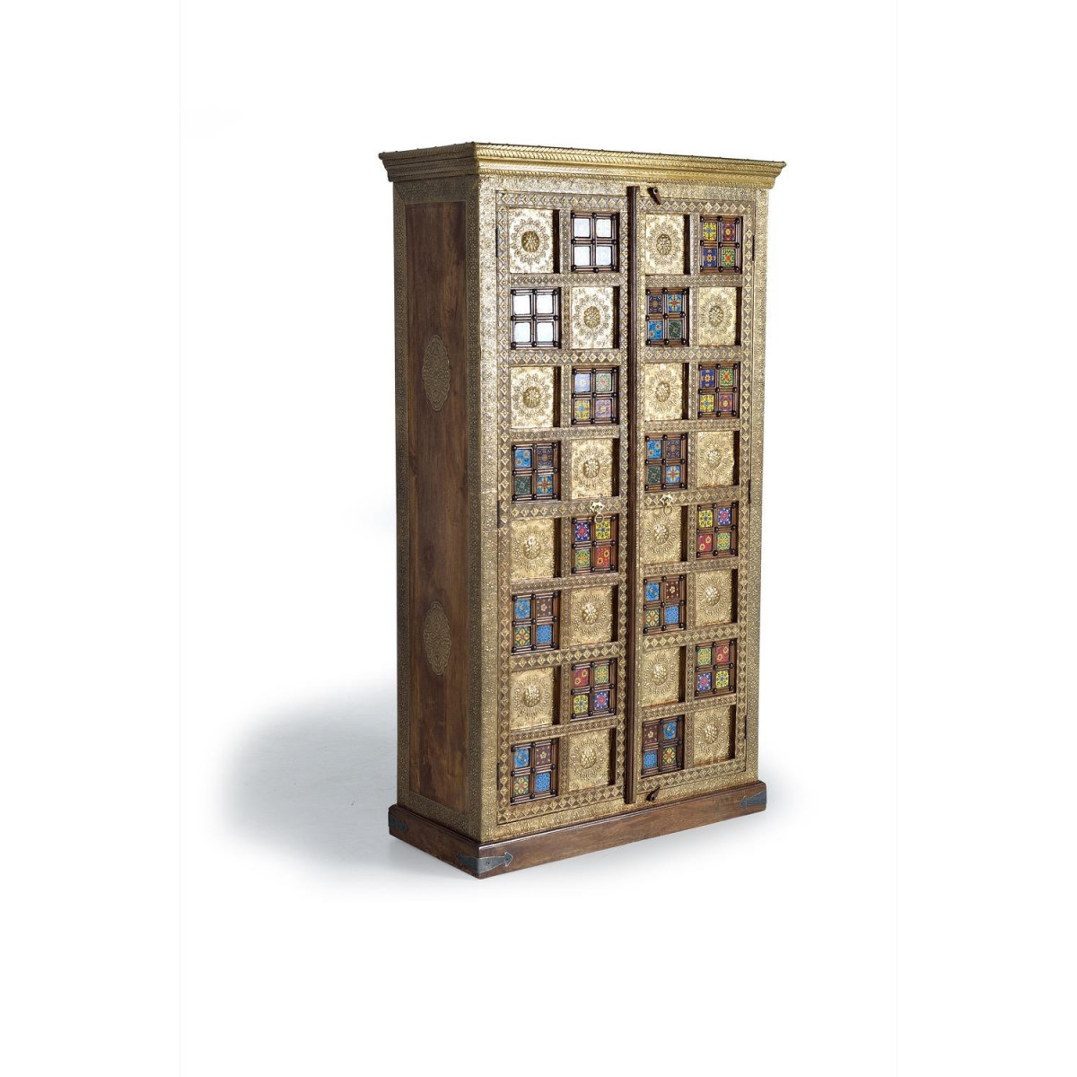 Armoire Bois, Bronze Or 100x45x180cm