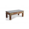 Table Basse Bois, Bronze Or 120x60x45cm