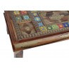 Table Basse Bois, Bronze Or 120x60x45cm