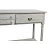 Meuble Console Drapier Bois 4 Tiroirs Cerusé Blanc 183x50x87cm