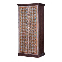 Armoire Bois, Bronze Marron 90x40x180cm