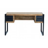 Bureau 4 Tiroirs Bois et FerMarron 135x70x76cm