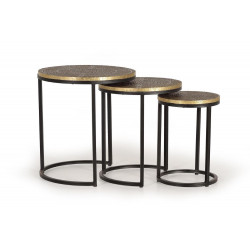 Lot De 3 Sellettes Fer, Bronze Bronze 44x110x49cm