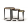 Lot De 3 Sellettes Fer, Bronze Bronze 44x110x49cm