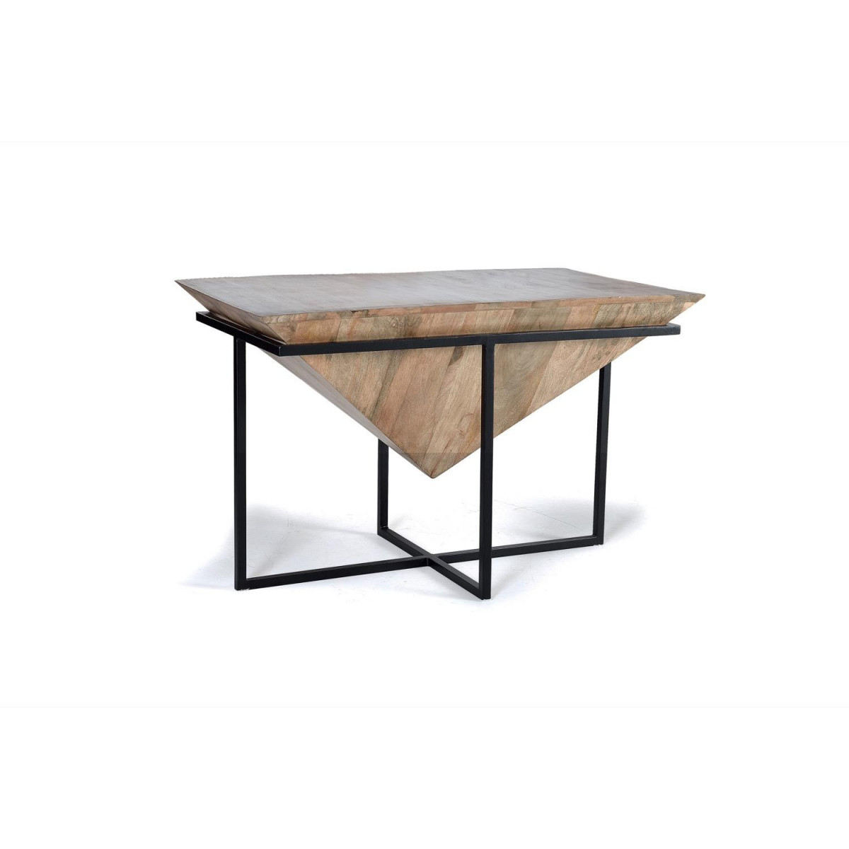 Konsole Holz, Metall Braun 100x60x62cm