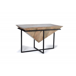 Konsole Holz, Metall Braun 100x60x62cm