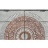 Buffet 2 Tiroirs Bois, Fer Gris 100x32x90cm