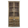 Buffet Vaisselier Rangement Bois 5 Tiroirs 81x35x169cm