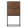 Armoire Bois et Fer Marron 80x45x150cm