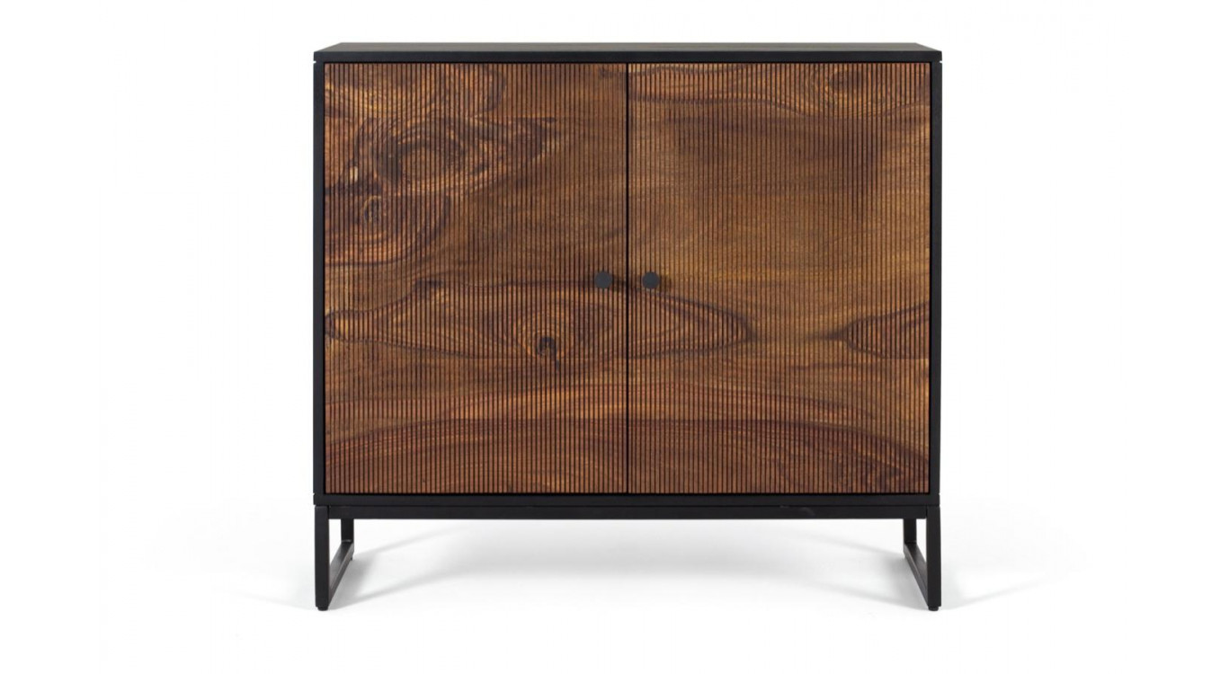 Buffet Bois et Fer Marron 90x40x80cm