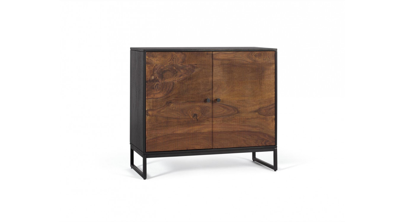 Buffet Bois et Fer Marron 90x40x80cm