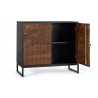 Buffet Bois et Fer Marron 90x40x80cm