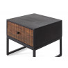 Table de Chevet 1 Tiroir Bois et Fer Marron 45x45x45cm