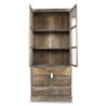 Buffet Vaisselier Rangement Bois 5 Tiroirs 81x35x169cm