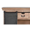 Buffet 3 Tiroirs Bois, Fer Marron 115x40x85cm