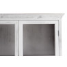 Buffet Vaisselier Rangement Bois 5 Tiroirs Cerusé Blanc 81x35x169cm