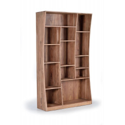 Bücherregal Holz Braun 120x38x200cm