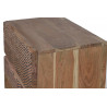 Table de Chevet 2 Tiroirs Bois, Fer Marron 57x34x50cm