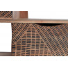 Bibliothéque 2 Tiroirs Bois, Fer Marron 102x38x180cm