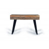 Console 2 Tiroirs Bois, Fer Marron 110x40x77cm