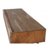 Console 2 Tiroirs Bois, Fer Marron 110x40x77cm