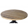 Table à Manger Bois, Fer Marron 120x120x75cm