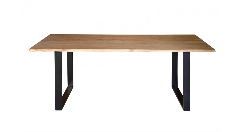 Table à Manger Bois, Fer Marron 180x90x76cm