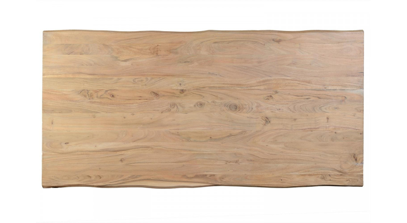 Table à Manger Bois, Fer Marron 180x90x76cm