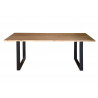 Wooden Dining Table, Brown Iron 160x90x76cm