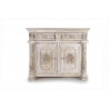 Buffet 2 Tiroirs Bois Blanc 120x45x100cm