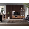 Meuble TV 1 Tiroir Bois Marron 150x40x60cm