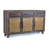 Buffet 3 Tiroirs Bois Marron 150x40x90cm