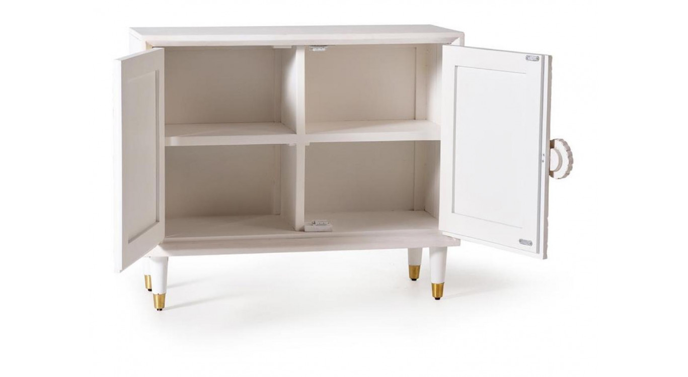 Buffet Bois Blanc 90x35x76cm