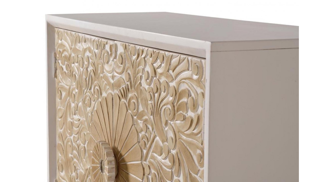 Buffet Bois Blanc 90x35x76cm